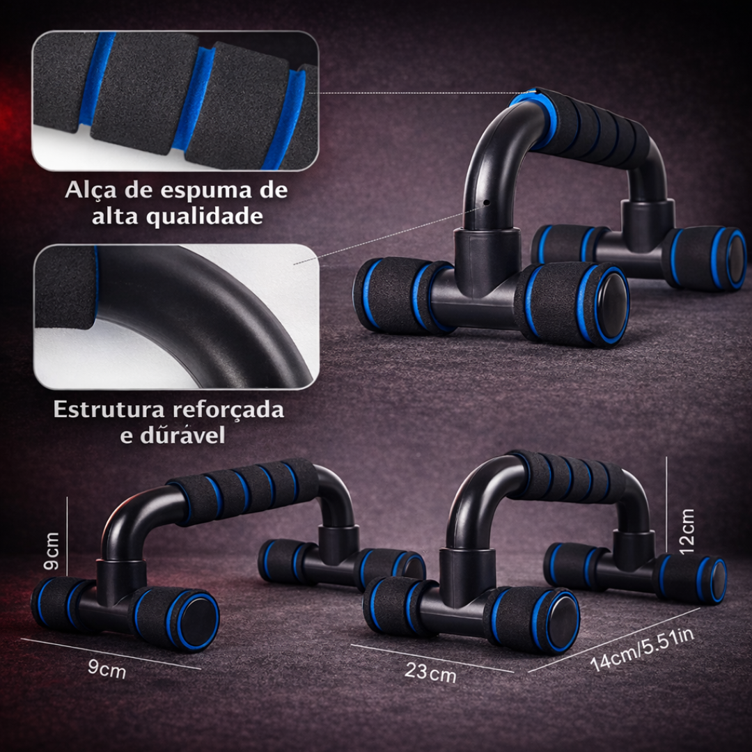 Barra Push Up Profissional Par – Suporte para Flexão com Pegada Ergonômica