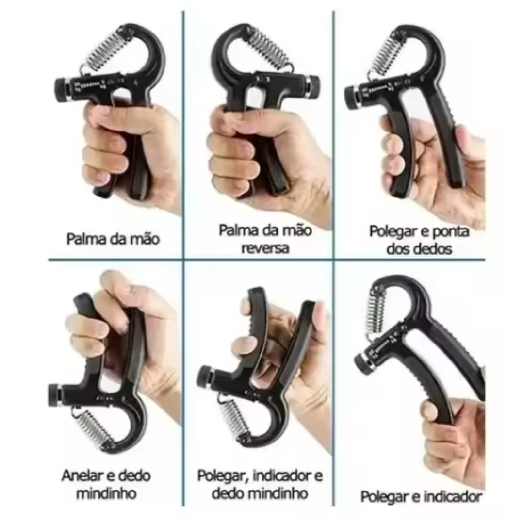 Hand Grip Ajustável 5kg a 60kg Profissional – Fortalecimento de Mãos e Antebraço