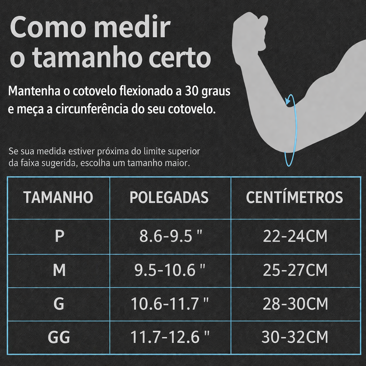 Cotoveleira Elástica Esportiva com Compressão Respirável