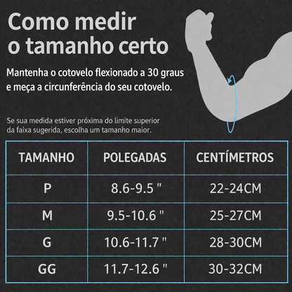 Cotoveleira Elástica Esportiva com Compressão Respirável