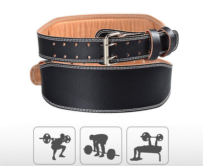 Cinto de Musculação em Couro PU – Suporte para Treino de Força