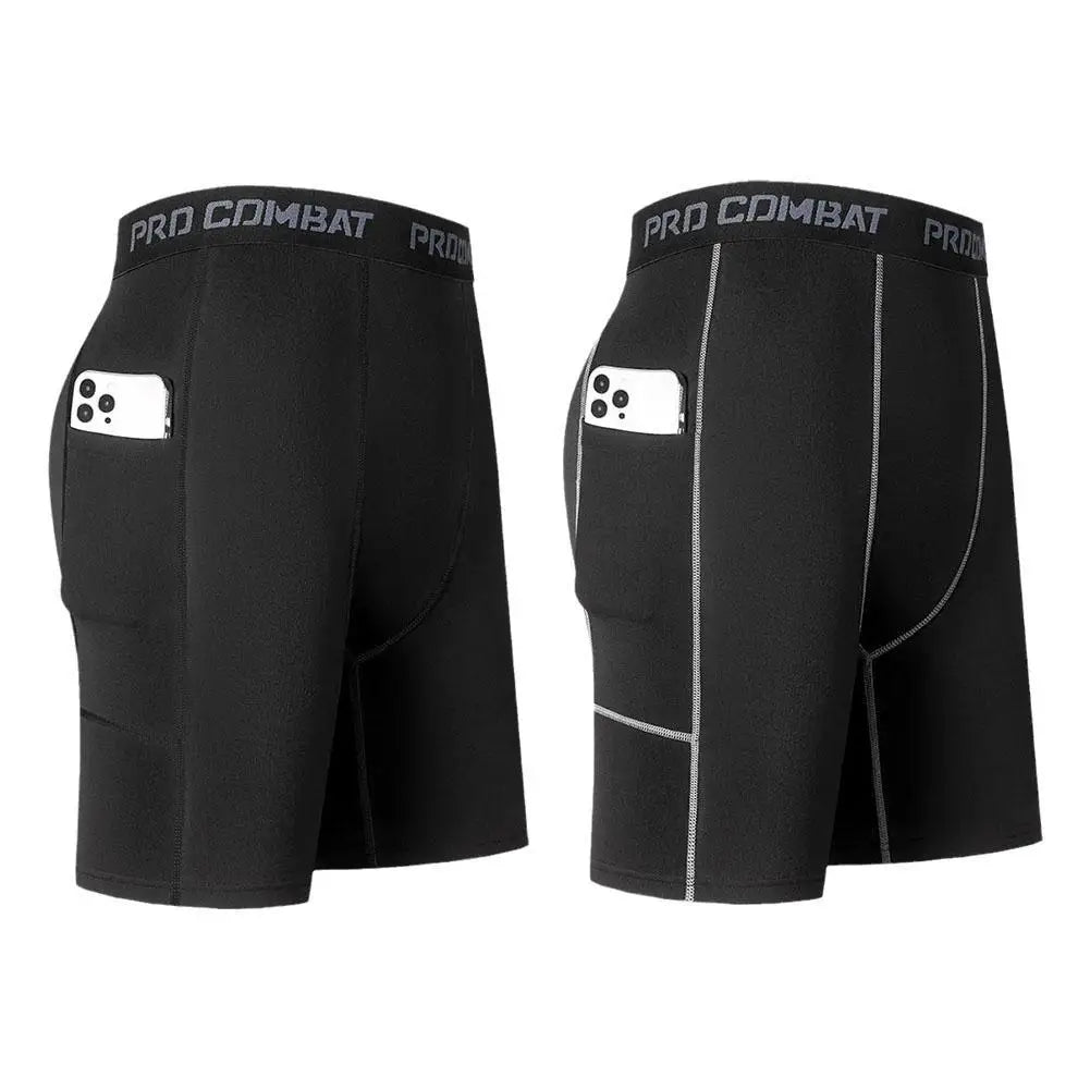 Shorts de Compressão Masculino com Bolso – Alta Performance