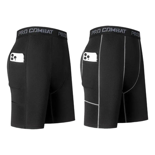 Shorts de Compressão Masculino com Bolso – Alta Performance