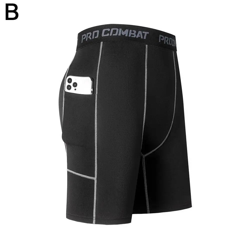 Shorts de Compressão Masculino com Bolso – Alta Performance