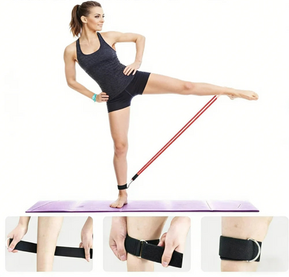 Kit 11 Elásticos de Resistência com Pedal – Treino Fitness e Cross Training